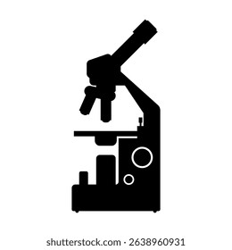 Microscope silhouette stencil template science item vector object for educational materials DIY projects classroom decor scientific illustrations posters infographics scrapbooking and digital designs