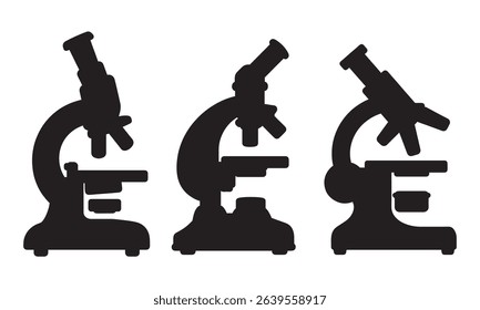 Microscope Silhouette - Symbol of Scientific Discovery
