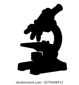 Microscope silhouette vector icon sign symbol illustration design.
