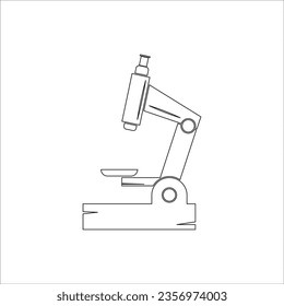 DISEÑO DE SÍMBOLO DE ILUSTRACIÓN DE ICONO DE MICROSCOPE SILLUETTE