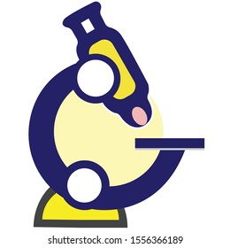 microscope simple illustraton clip art vector 