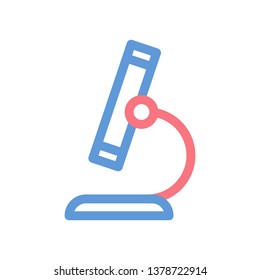 Microscope Simple Line Icon in minimal style - vector eps