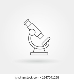 microscope single isolated icon with modern line or outline style