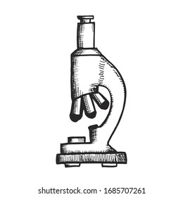 microscope sketch drawing on a white background