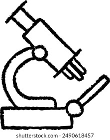 Microscope Sketch Handdrawn Vector Icon