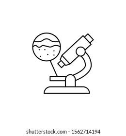 Microscope skin icon. Simple line, outline vector of dermatology icons for ui and ux, website or mobile application