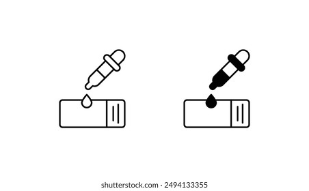 Mikroskop Slide Icon Design mit weißem Hintergrund Stock Illustration	