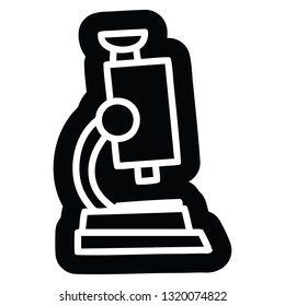 Microscope And Slide Icon Symbol