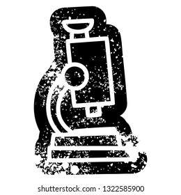 microscope and slide icon symbol
