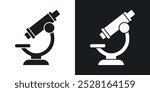 Microscope solid vector icon pack