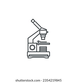 Microscope, study, laboratory, medicine, hospital, treatment, disease icon, vector illustration