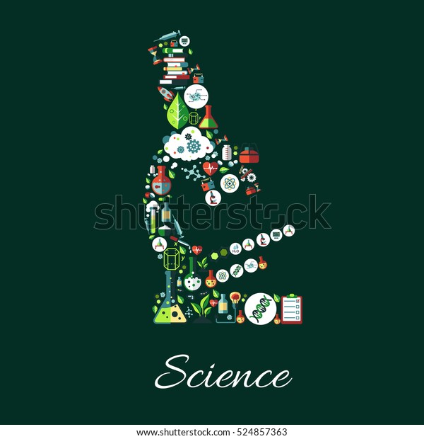 Microscope Symbol Astronomy Chemistry Physics Medicine Science