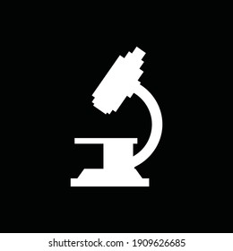 microscope symbol in black and white vector design