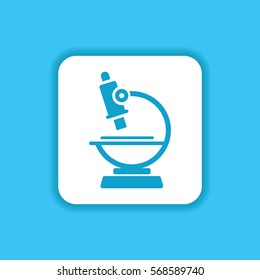 Microscope Symbol. Flat Isolated Symbol with Background Use for Mobile, web and Everything
