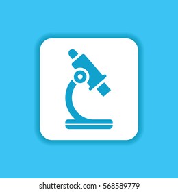 Microscope Symbol. Flat Isolated Symbol with Background