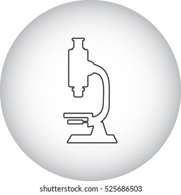 Microscope symbol sign line icon on background