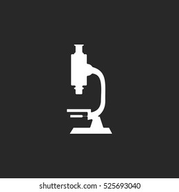 Microscope symbol sign silhouette icon on background