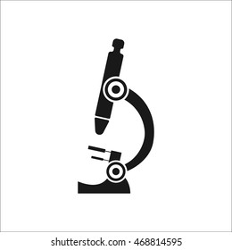 Microscope symbol sign simple icon on background