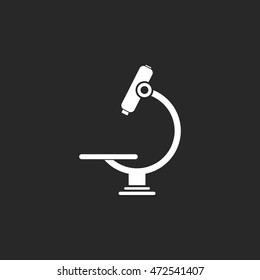 Microscope symbol sign simple icon on background