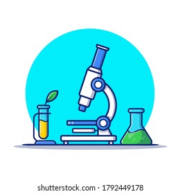 Microscope Test Tube Beaker Glass Cartoon Stock Vector (Royalty Free ...