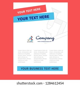 Microscope Title Page Design for Company profile ,annual report, presentations, leaflet, Brochure Vector Background