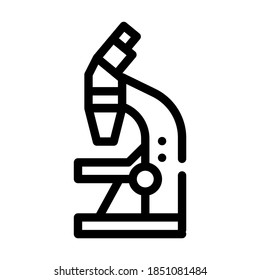 microscope tool line icon vector. microscope tool sign. isolated contour symbol black illustration