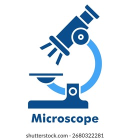Microscope Two Colour Icon Vector Illustration