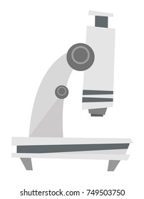 Microscope vector cartoon illustration isolated on white background.