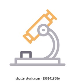 microscope vector color line icon 