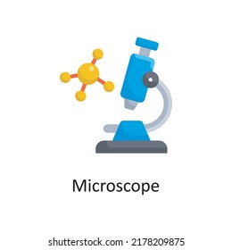 Microscope vector flat Icon Design illustration. Medical Symbol on White background EPS 10 File