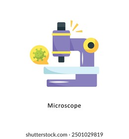 Microscope Vector Flat Icon Design illustration Symbol on White background EPS 10 File 