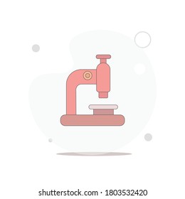 microscope vector flat illustration on white