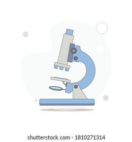 microscope vector flat illustration on white