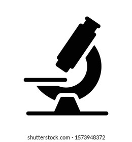 microscope vector glyph flat icon 