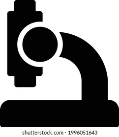 microscope vector glyph flat icon