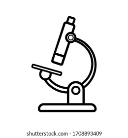 Microscope vector icon. biology illustration sign. chemistry symbol.