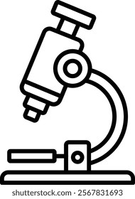 Microscope vector icon. Can be used for printing, mobile and web applications.