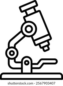 Microscope vector icon. Can be used for printing, mobile and web applications.