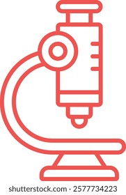 Microscope vector icon. Can be used for printing, mobile and web applications.