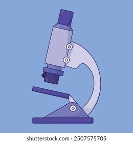 Icono del Vector del microscopio. Vector del microscopio del laboratorio de la química