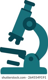 Microscope Vector Icon Colorful Medical Science Illustration