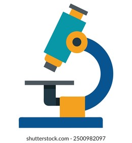 Icono de Vector de microscopio Ilustración científica colorida.