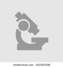 Microscope vector icon eps 10. Simple isolated pictogram.