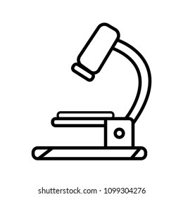 Microscope vector icon EPS 10. Lab simple isolated symbol.
