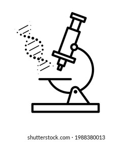 Diseño de la ilustración de icono de Microscopio Vector