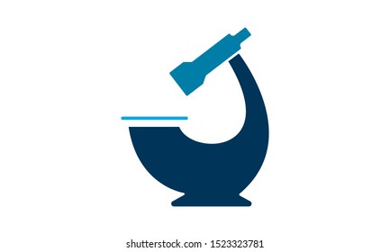 Microscope vector icon. Illustration isolated for graphic and web design.