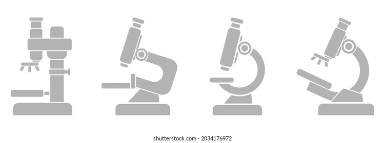 microscope vector icon, microscope illustrations