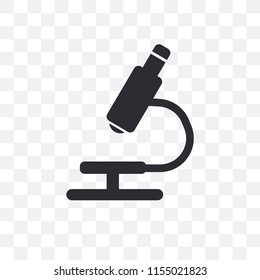 Microscope vector icon isolated on transparent background, Microscope logo concept