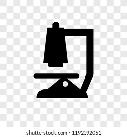Microscope vector icon isolated on transparent background, Microscope transparency logo concept