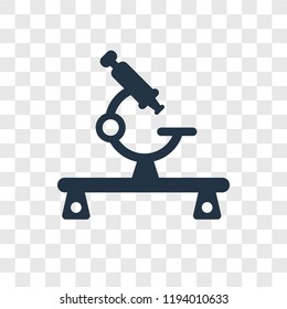 Microscope vector icon isolated on transparent background, Microscope transparency logo concept